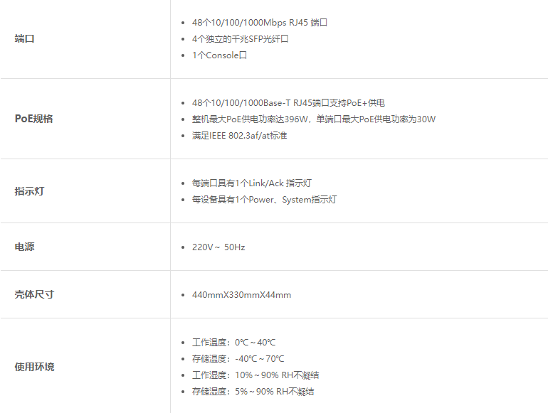 TP-LINK 48口全千兆三层网管PoE交换机